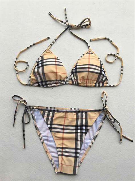 fake burberry swimsuit|Burberry bikini model.